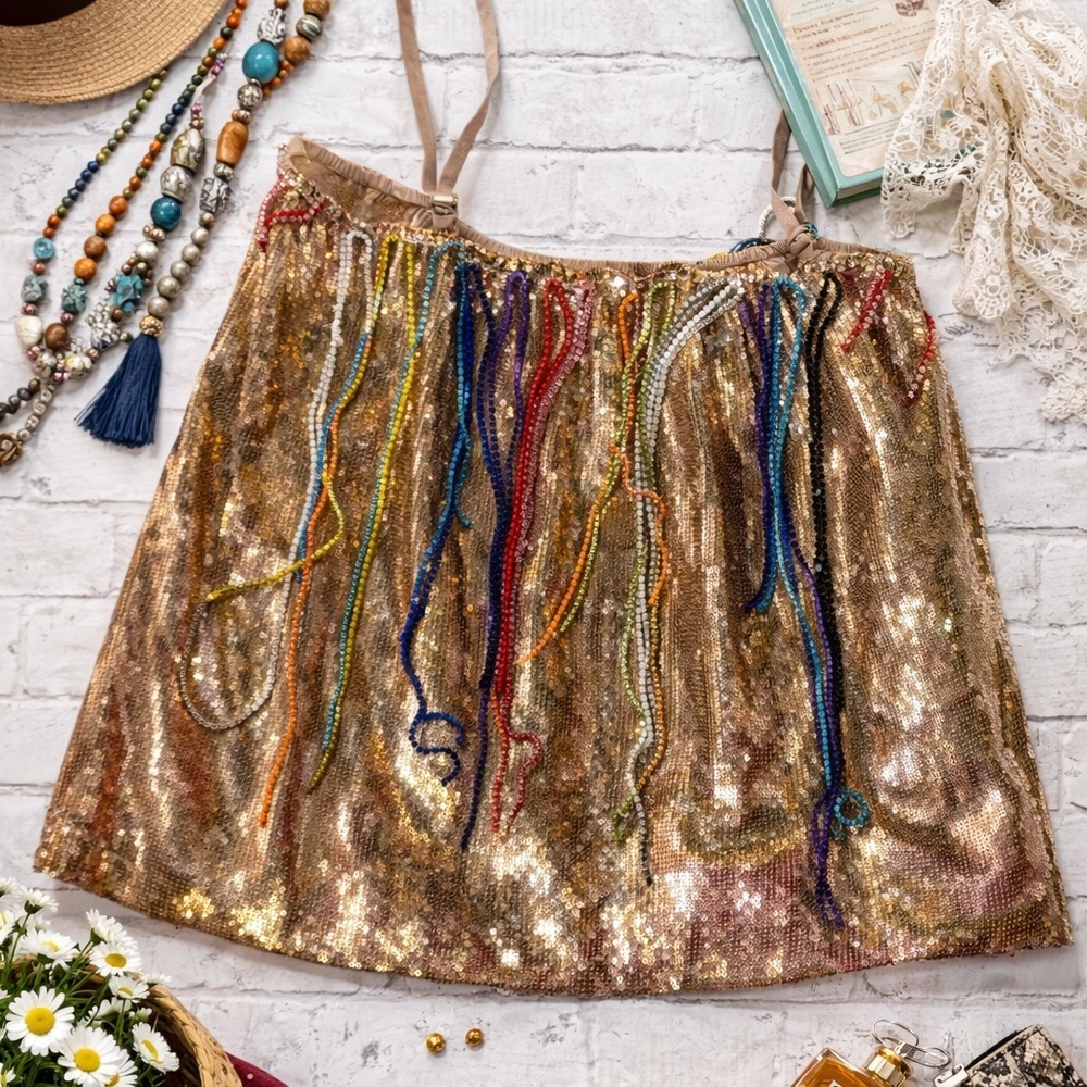 QUEEN OF SPARKLES Multicolor Sequin Camisole